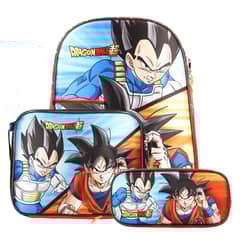 DRAGON BALL - Mochila Lonchera Estuche Cole Goku Vegeta Niños