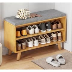 ANGELES DEL HOGAR - Zapatero Organizador Banca Probador De Zapato Madera
