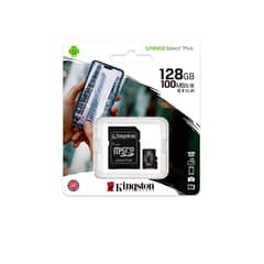 KINGSTON - Tarjeta de Memoria MicroSD Canvas Select Plus 128gb + Adaptador