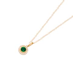 JB JOYAS BARON - Collar de Oro de 18kt Circonitas Esmeralda