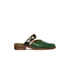 GIANI DAFIRENZE - Babucha Mujer De Cuero Pibi C47 Verde