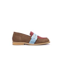 GIANI DAFIRENZE - Mocasin Mujer De Cuero Amelia C3 Burdeo Celeste