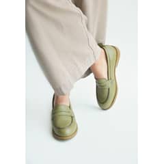GIANI DAFIRENZE - Mocasín Mujer De Cuero Coligue C16 Verde
