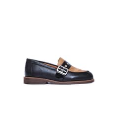 GIANI DAFIRENZE - Mocasin Mujer De Cuero Amelia C1 Negro Camel