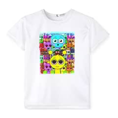 TODO CALZA2 - Polera Camiseta Blanca Niños Sprunki