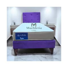 GENERICO - CAMA BOTONES MORADA 15P FELPA