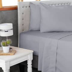 MASEL - Jgo.Sábanas Polycotton King -144 hilos 4 piezas - gris