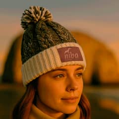 NIBA - Gorro Lana Radal Blanco Gris