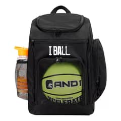 I BALL - Mochila Negra Escolar Portabalón