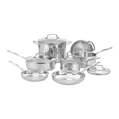 CUISINART - Batería De Cocina 11 Piezas De Acero Inoxidable