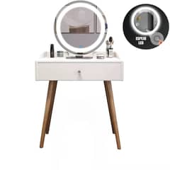 ACTUAL - Tocador Moderno Con Espejo Led Touch y Cajon 120x50x40
