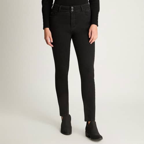 LORENZO DI PONTTI - Jeans Skynny Push Up Control De Abdomen Negro