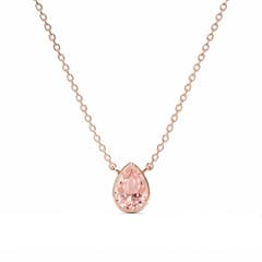 BLOOM CRYSTAL - Collar Gota de Luz Cristal Austria 10 mm Baño Oro Rosado