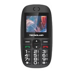 TECNOLAB - Telefono Senior Adulto Mayor 4G Negro Doble SIM Card