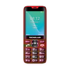 TECNOLAB - Telefono Senior Adulto Mayor 4G Rojo Doble SIM Card TL487