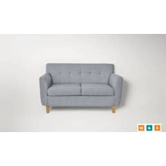 GENERICO - Sofa Barcelona 2 cuerpos Gris / Gratis mesa lateral