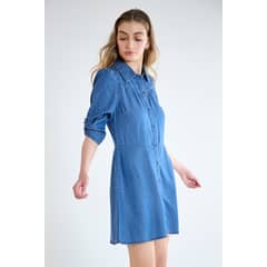 IO - Vestido Liso Azul