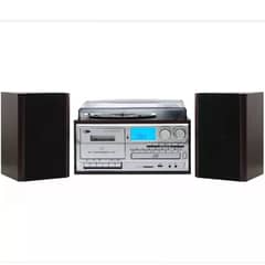 MUNDO MAGIA - Tornamesa Bluetooth Con Cd Y Cassette + Parlantes Externos