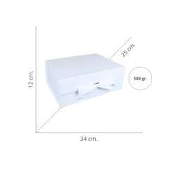 SOLEIO - Gift Box Caja Para Regalos Con Tapa Blanco Tamaño XL