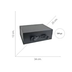 SOLEIO - Gift Box Caja Para Regalos Con Tapa Negro Tamaño XL
