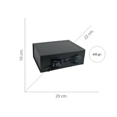 SOLEIO - Gift Box Caja Para Regalos Con Tapa Negro Tamaño M
