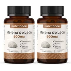 NUTRACORE - Melena De León 600mg - Pack 2 X 60 Cápsulas Vegetales -