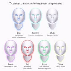 MOVI - Mascara Led c/cuello 7 Colores trata el acne, lineas de expresiòn, manchas,antiarrugas y mas