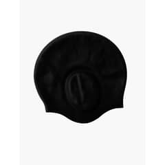 SAMIA - Gorro goma orejas natación negro - Negro