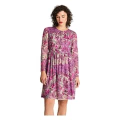 CURVI - Vestido Print Mesh Magenta