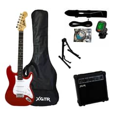 XGTR - Pack Guitarra Eléctrica Red ST111 RD, Amp 15w