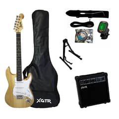 XGTR - Pack Guitarra Eléctrica Natural ST111 NT, Amp 15w