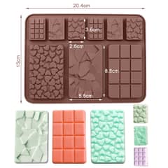 GENERICO - Molde silicona barras de chocolate
