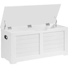 SPACEZAT - Banqueta Baul Almacenaje Blanco Saffle