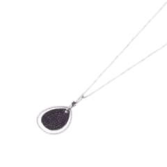 JB JOYAS BARON - Collar Oro Blanco 18kt Gota de Diamantes 2,39 Qlts
