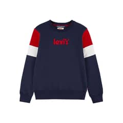 LEVIS - Poleron Niño C-Redondo Logo Bordado Azul