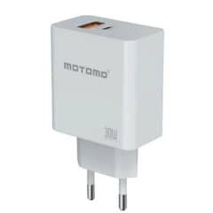 MOTOMO - Cargador Doble Carga Rápida 30 W Tipo C Y Usb