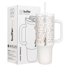 BUFFER FLASK - Vaso Termico Frio y Calor Termo Mug Buffer 1200Lt Inoxidable - Blanco