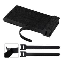 GENERICO - Velcro Amarra Cable organizador 15 X 12cm pack 50 unidades negro