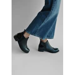 GIANI DAFIRENZE - Botines Mujer De Cuero Verdecillo C20 Negro