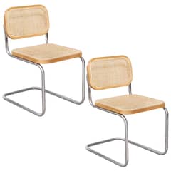GENERICO - Pack 2 Sillas Para Comedor Breuer Madera Y Ratán Natural Venhoouse