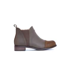 GIANI DAFIRENZE - Botines Mujer De Cuero Verdecillo C19 Taupe