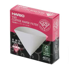 HARIO - Filtro de papel para Cafetera V60 - 40 unidades