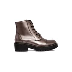 GIANI DAFIRENZE - Botines Mujer De Cuero Tiuque Metálico C20