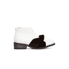 GIANI DAFIRENZE - Botin Mujer De Cuero Florence C4 Blanco Negro