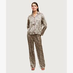 LOUNGE - Pijama Satinado Cebra Dreamy