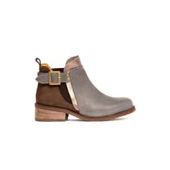 GIANI DAFIRENZE - Botin Mujer De Cuero Angu Gris Café C12