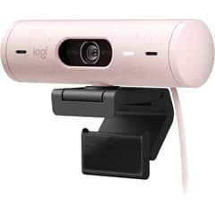 LOGITECH - Brio 500 Cámara Web 1080p, Micrófono Integrado, USB-C, Rosa