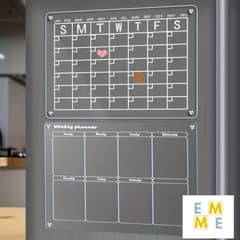 GENERICO - Set Pizarra Calendario Organizadora Para Refrigerador