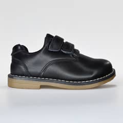 ARMONIA - Zapato Escolar de cuero Resistente Ajuste Velcro Negro 28-41 7056