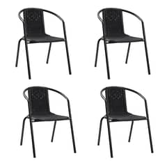 GENERICO - Pack x4 Silla Ratán para Terraza y Jardin